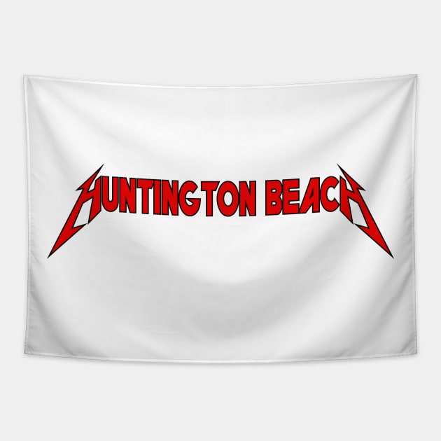 Huntington Beach - Typography Art Tapestry by Nebula Station