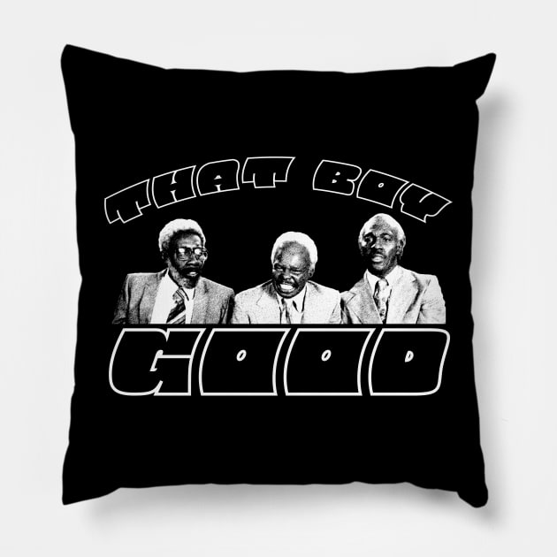 THAT BOY GOOD Retro Pillow by LEMESGAKPROVE