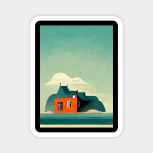 House on an Island Magnet