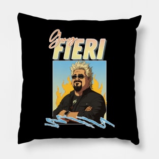 Guy Fieri Tribute Aesthetic 90s Style Fanart Pillow