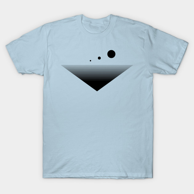 Disover Three Moons geometric minimalist abstract line art - Minimalist Art - T-Shirt