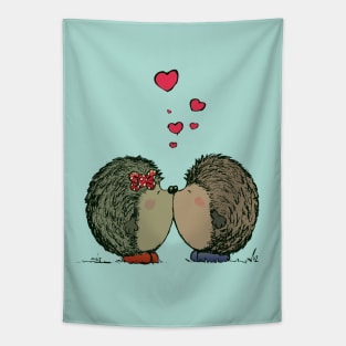 Hedgehogs in love Tapestry