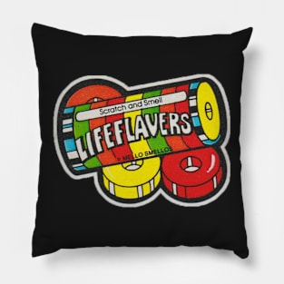 Lifeflavers vintage collection 1970 stickers Pillow