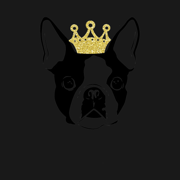 Disover Boston Terrier wearing a crown - Boston Terrier - T-Shirt