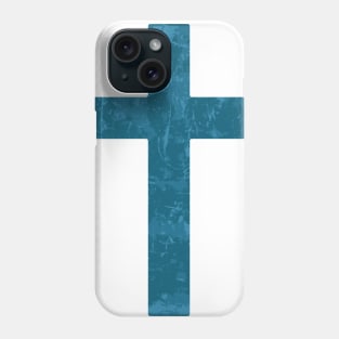 Christian Cross (Blue Lichen) Phone Case