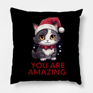 Christmas Cat - Funny Quote Pillow