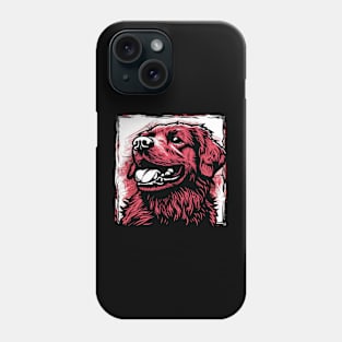 Retro Art Golden Retriever Dog Lover Phone Case