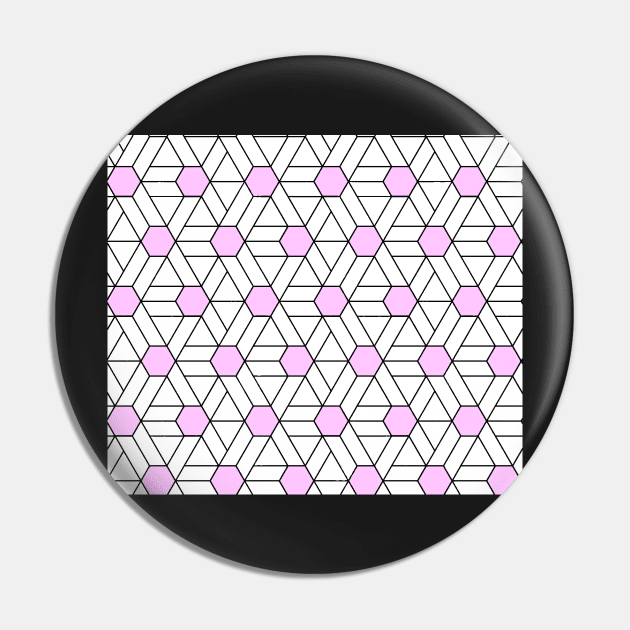 Pink Diamond Fashion Print Pattern Pin by Auto-Prints