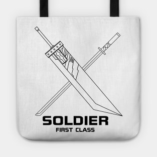 x-soldier sword (Black) Tote