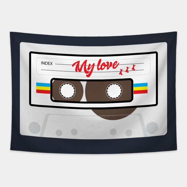 My Love Mixtape Tapestry by modernistdesign