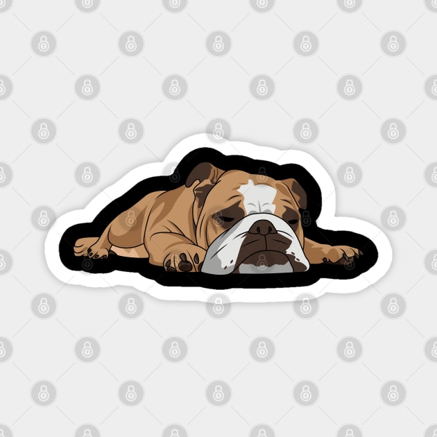 English Bulldog - Lazy English Bulldog Magnet by Kudostees