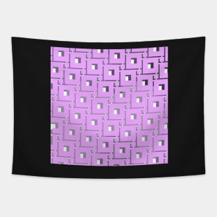 toned rectangular with centre square linear repetitive pattern - background Tapestry