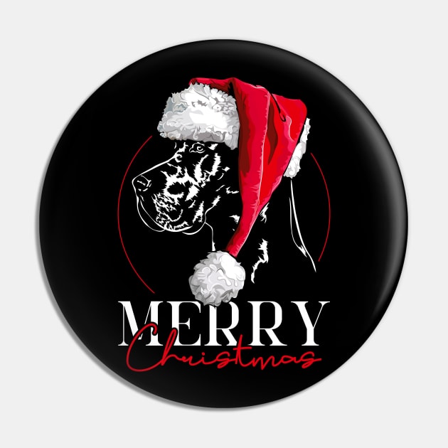 Santa Great Dane Merry Christmas dog gift Pin by wilsigns