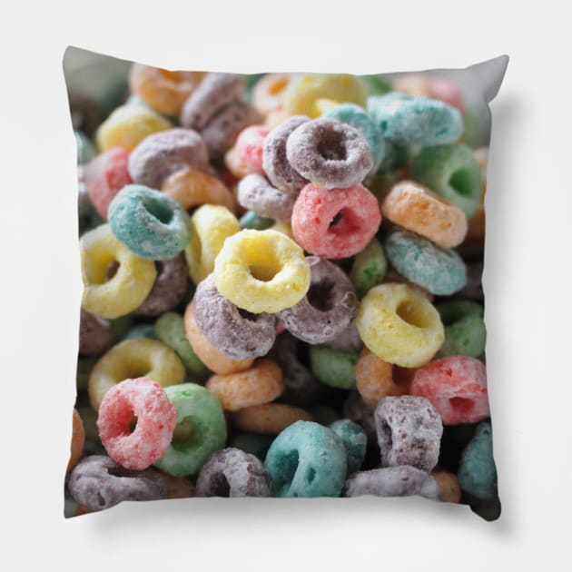 Fruit Loops Pillow by NoMonkeyB