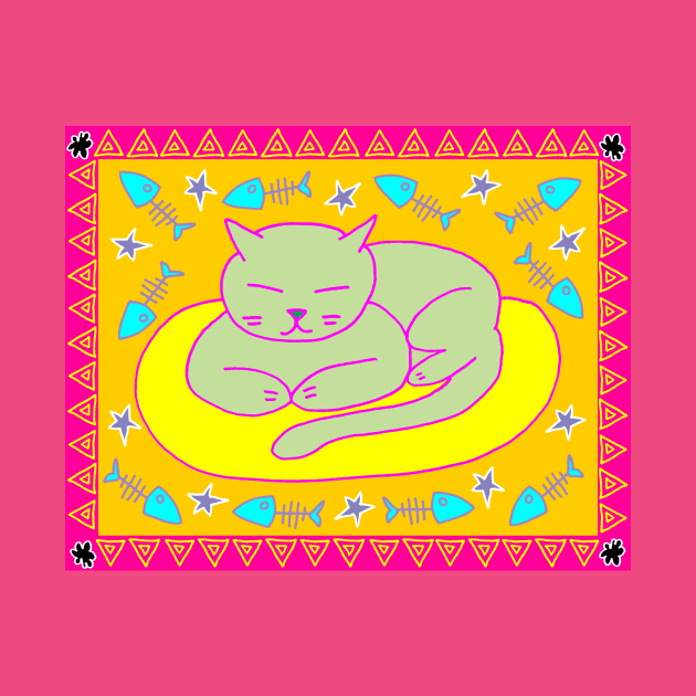 Cat Nap by funkyfolkart