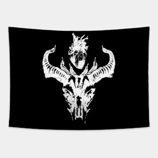 Devil and Heart - White Tapestry