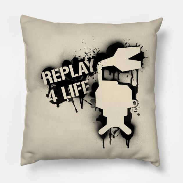 Pipo - Replay 4 Life Pillow by bobbuel