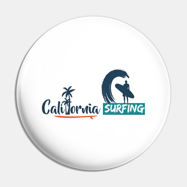 California Surfing Pin by Double You Store