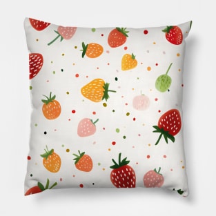 Colorful Strawberry Pattern Pillow