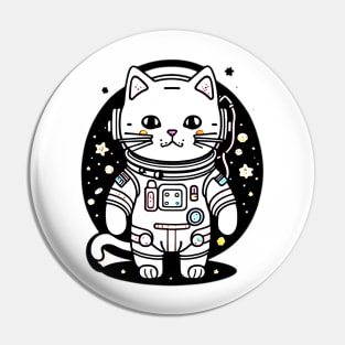 Astronaut Cat At The Space Pin