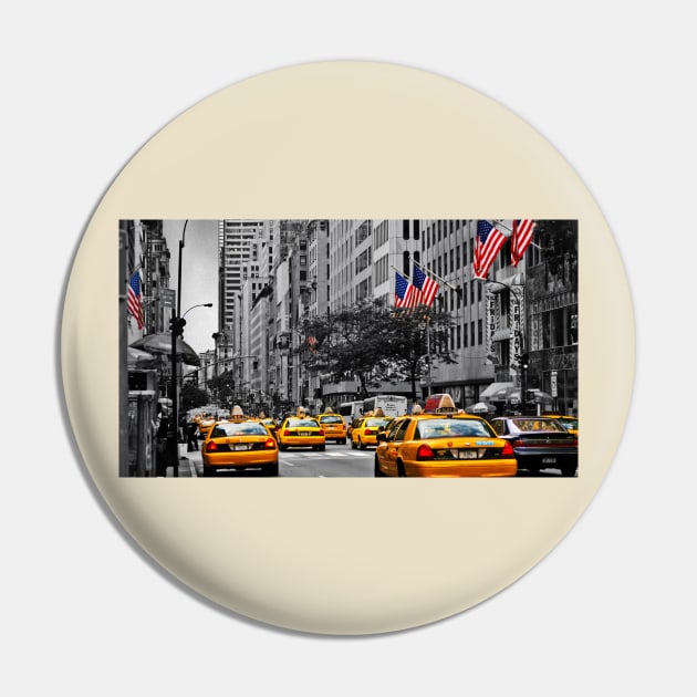 Color in 5th Ave Yellow Cabs plus Stars and Stripes Pin by jalfc46