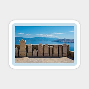 Graves Overlooking Baska Bay Magnet