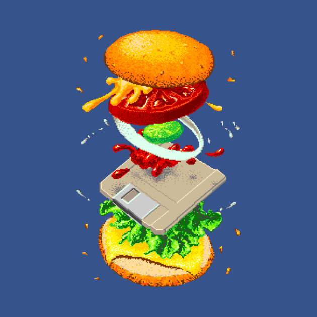 Four-Byte Burger, Transparent Background by DKrumpp