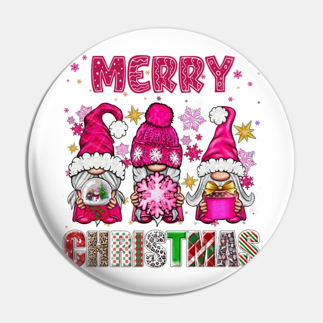Merry Christmas Gnome Family Funny Xmas Tree Women Men Kids Pin by JennyArtist