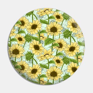 Sunflowers Pattern Pin