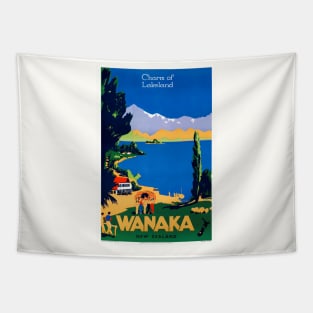 Wanaka New Zealand Vintage Poster 1930s Tapestry