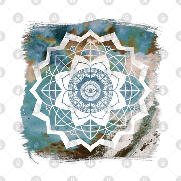 Discover Nature Atmospheric Mandala 7 - Mandala - T-Shirt