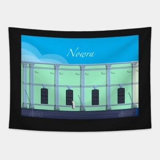 Berry Street Art Deco text Tapestry