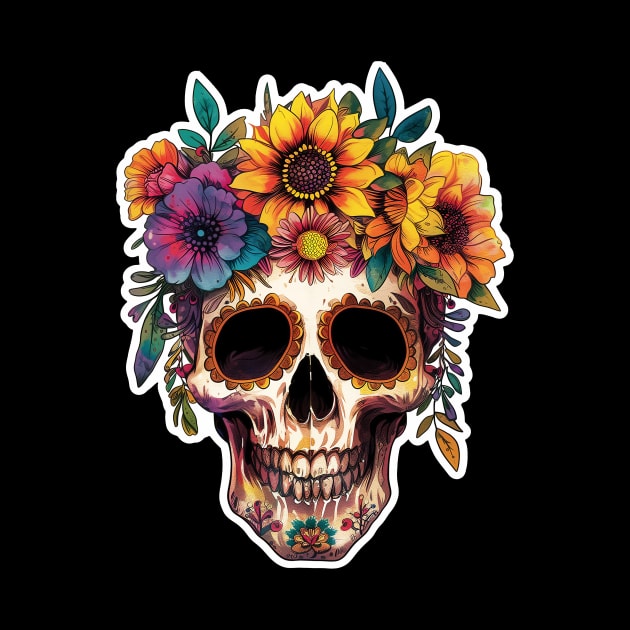 Flower Skull by JunkyDotCom