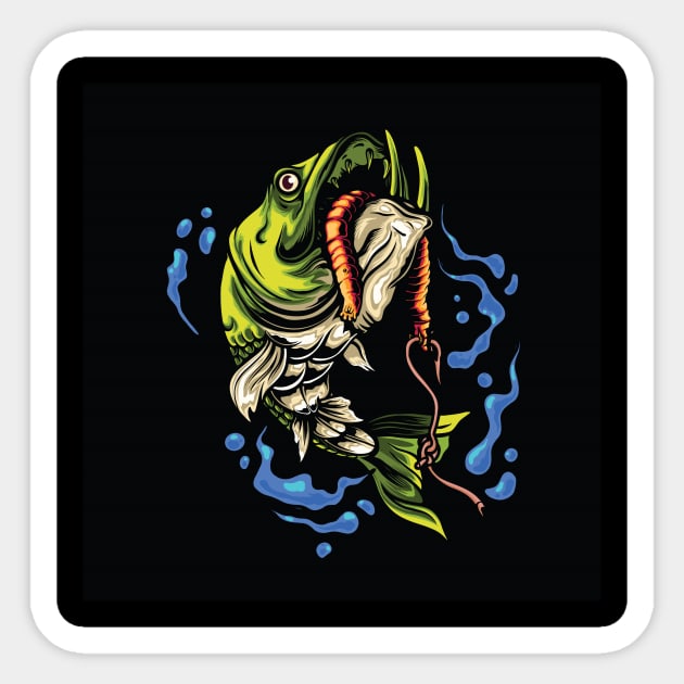 angler-fish-illustration - Angler Fish - Sticker | TeePublic