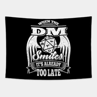 Already Too Late DM Tabletop Gaming Gift Dragons D20 Dice Print Tapestry