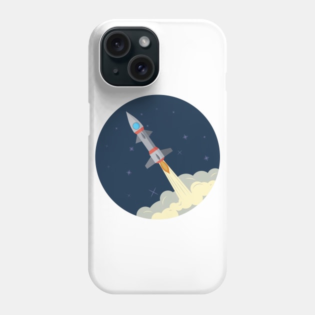 Space rocket launch Phone Case by lakokakr