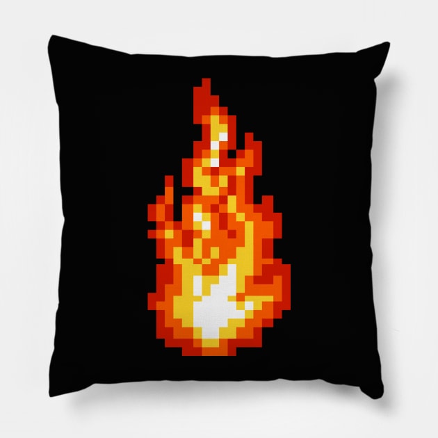 PIXEL ELEMENT - FIRE Pillow by Force Restart