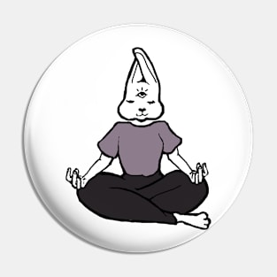 Meditating Bunny Pin