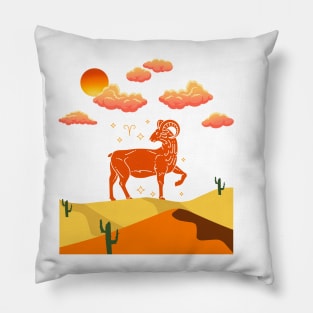 Aries Zodiac Sign Design Pillow