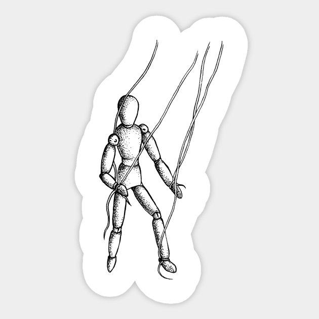 Black And White Ink Drawing Of A Puppet Doll Marionette Autocollant Teepublic Fr Black And White Ink Drawing Of A Puppet Doll Marionette Autocollant Teepublic Fr