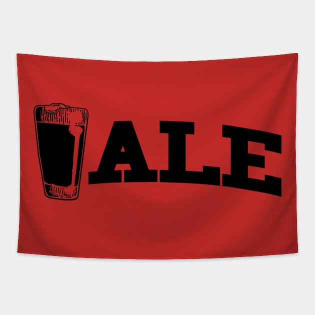 Ale University (NOT Yale!) - Black Version Tapestry by UselessRob