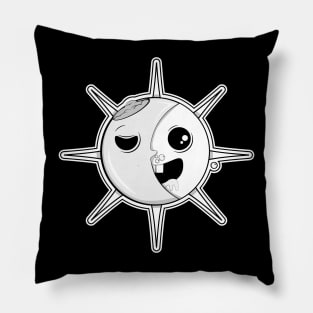 B&W Moon and Sun Pillow