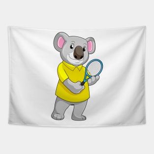 Koala at Tennis with Tennis racket Tapestry