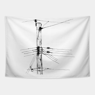 Telephone Pole Tapestry