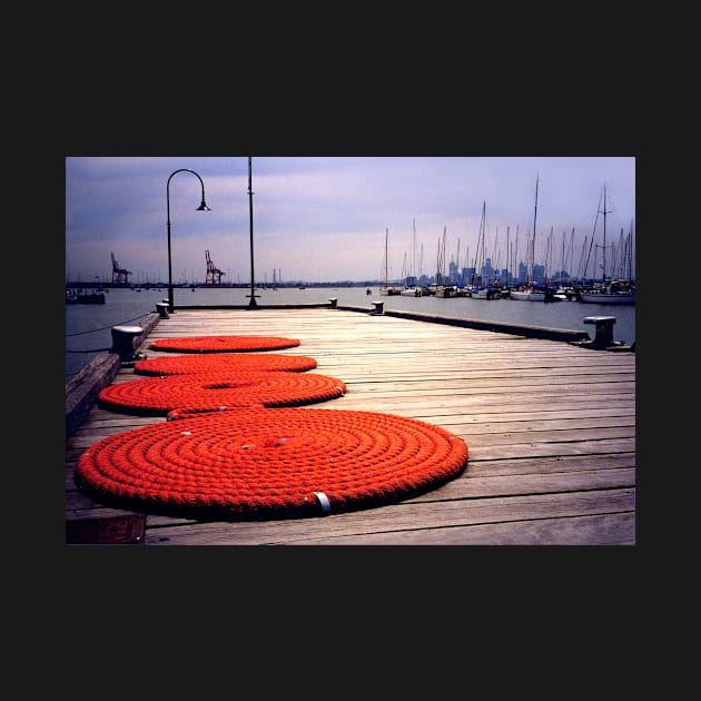 Rope Circles on jetty, Williamstown by rozmcq