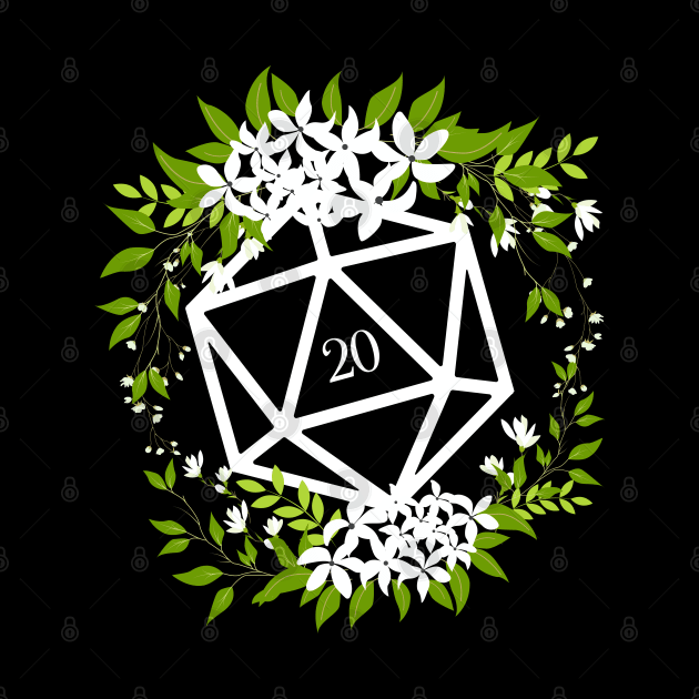 Floral D20 Dice for Plant Lovers by dungeonarmory