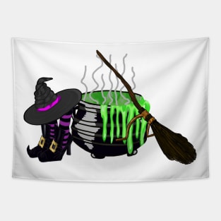 Halloween Witch's Room Graphic Design Tapestry