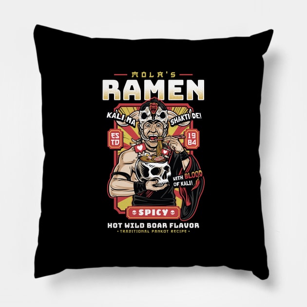 Ramen of Doom v2 (helmet) Pillow by Olipop