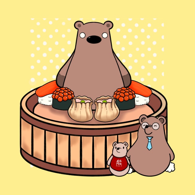 Sushi and bear by Cuteful