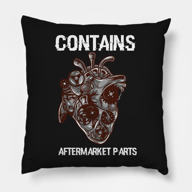 OPEN HEART BYPASS SURGERY: Aftermarket Parts Pillow by woormle